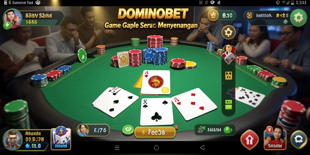 Tampilan gameplay DOMINOBET yang seru dan menantang.