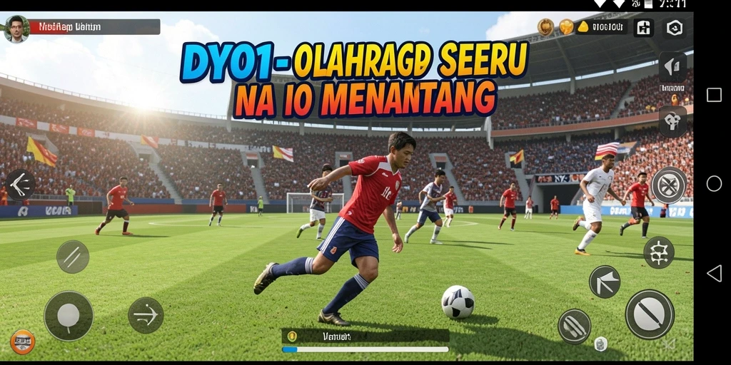Tampilan menarik dari gameplay olahraga dalam DY01 yang mendebarkan.