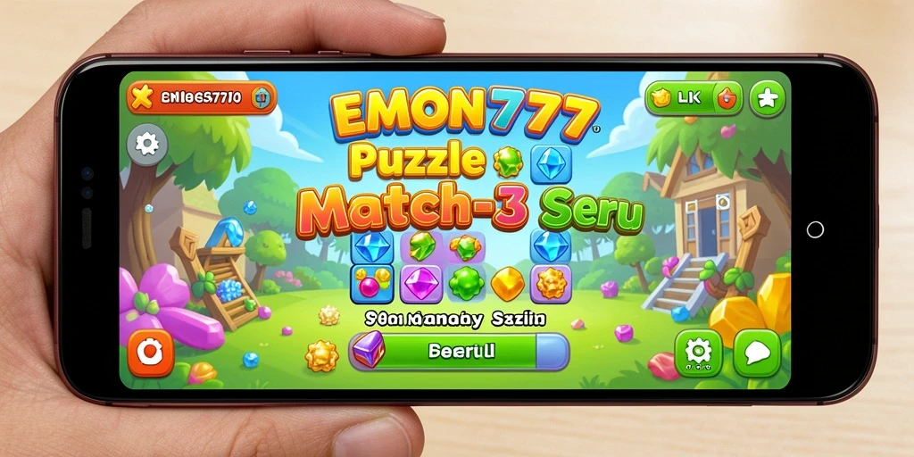 Gameplay seru EMON777 dengan elemen Match-3 yang menantang.