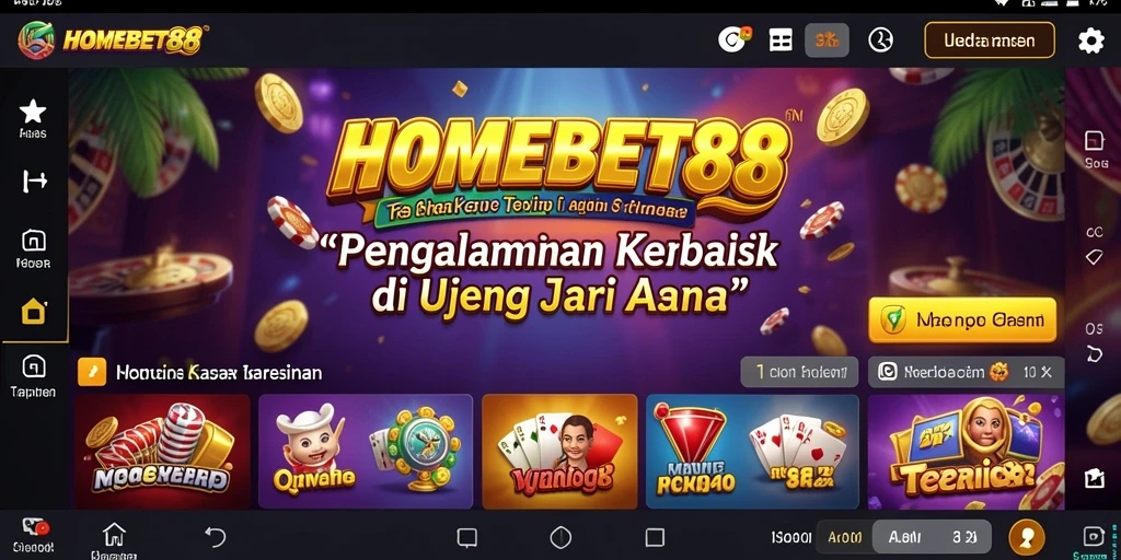 Tampilan menarik permainan Kasino di HOMEBET88 yang menampilkan antarmuka pengguna yang intuitif.