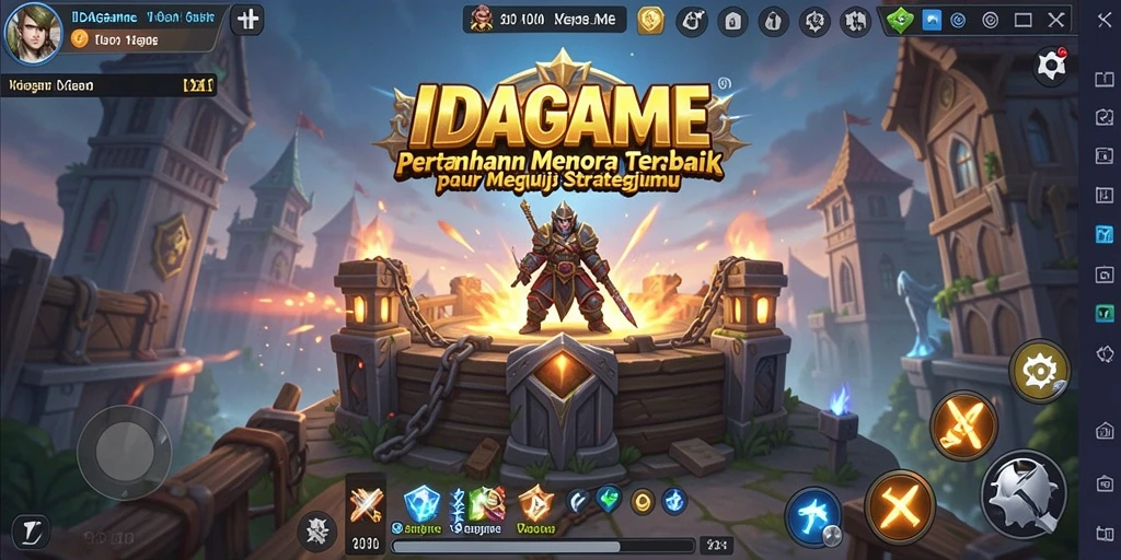Gameplay seru IDAGAME dalam permainan Tower Defense.
