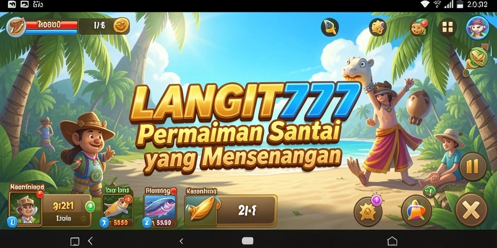 Tangkapan layar menampilkan gameplay seru dari LANGIT777 dengan efek visual yang menarik.