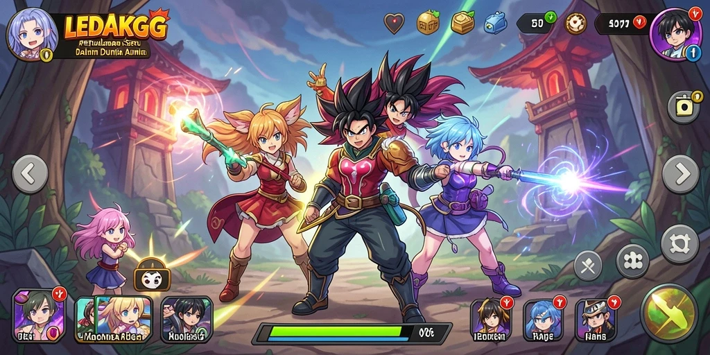 Tampilan gameplay seru di dunia anime LEDAKGG.