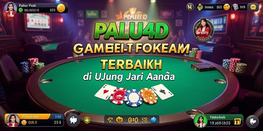 Pengguna tengah bermain poker di aplikasi PALU4D dengan tampilan grafik yang menarik.