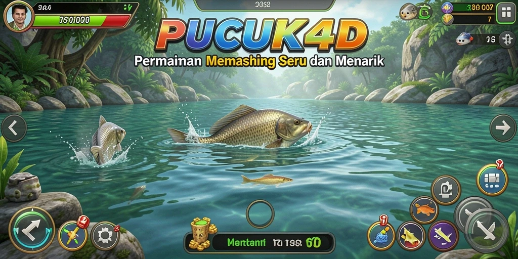 Gameplay seru PUCUK4D menampilkan momen menangkap ikan.